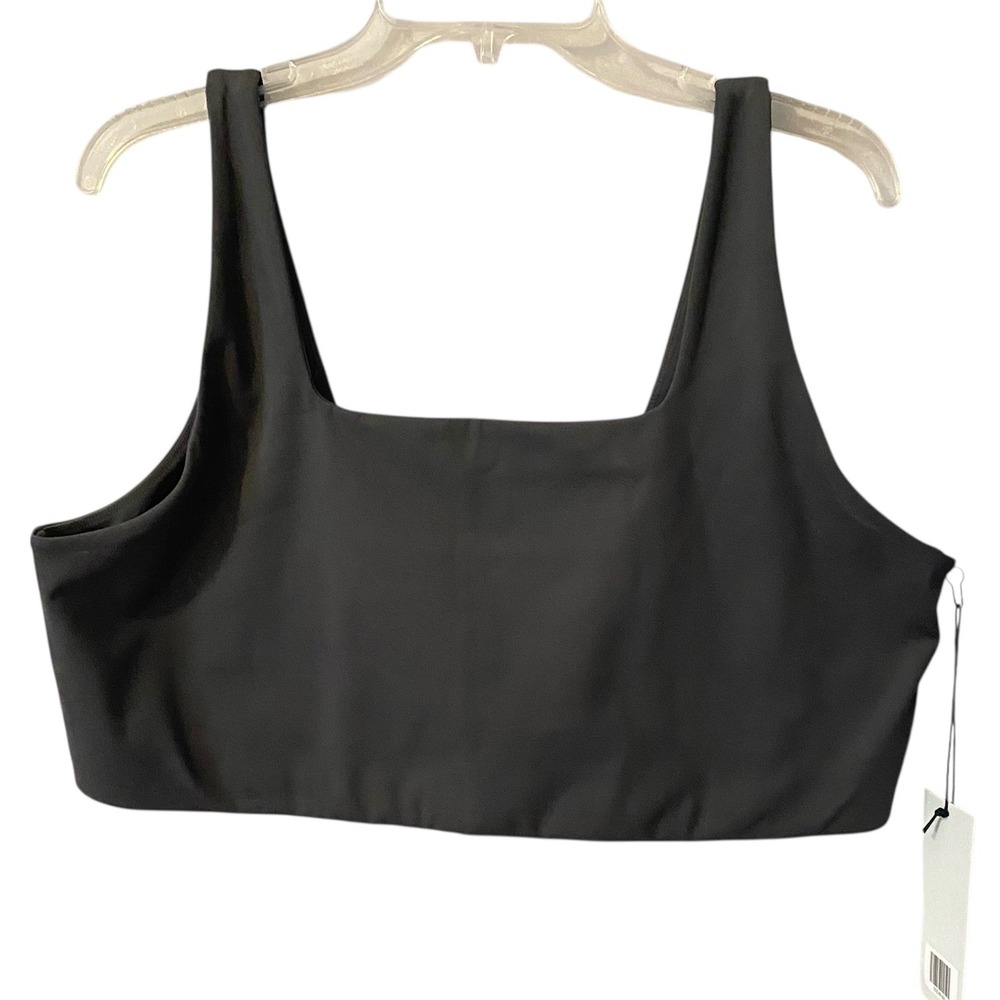 Girlfriend Collective Olive Green Square‎ Neck Sports Bra Crop Top Size 4XL